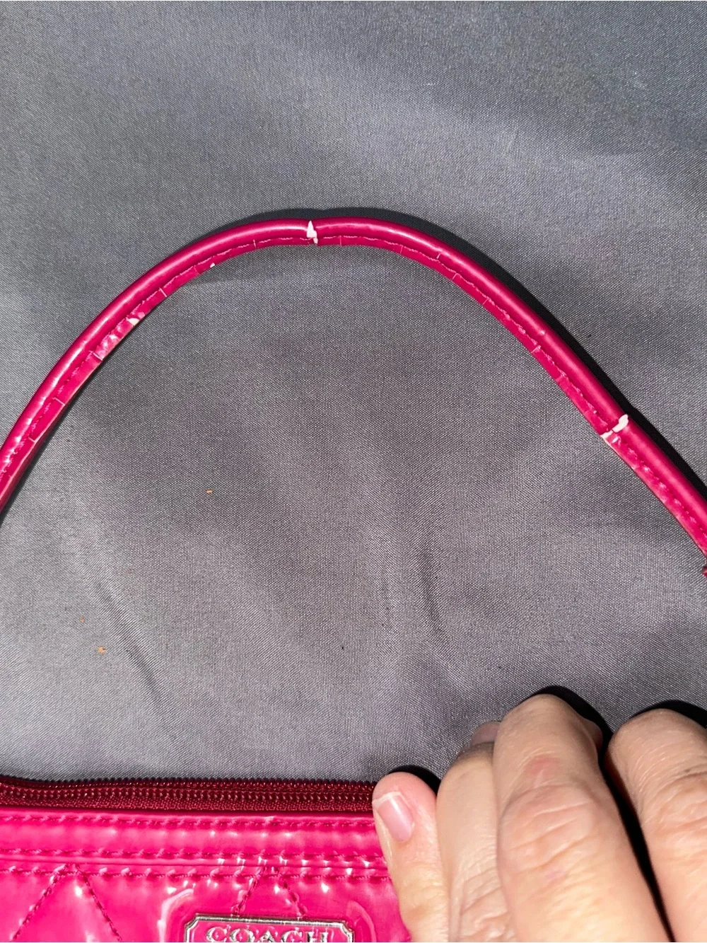 Coach Quilted Leather Wristlet - Pink